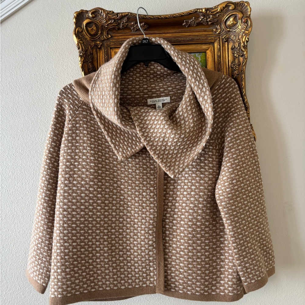 Banana Republic Tan and Cream  Shacket